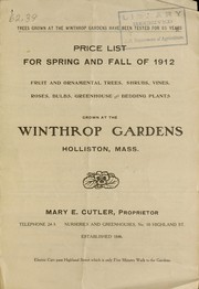 Cover of: Price list for spring and fall of 1912 by Winthrop Gardens