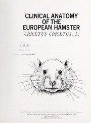 Cover of: Clinical anatomy of the European hamster by Gerd Reznik