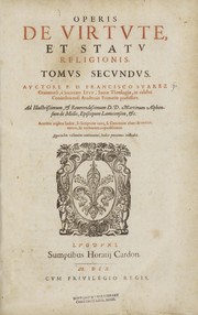 Cover of: Opus de virtute et statu religionis