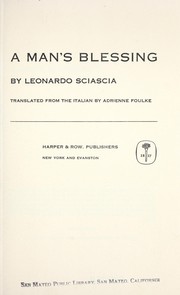 Cover of: A man's blessing. by Leonardo Sciascia