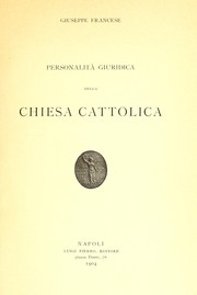 Personalità giuridica della chiesa cattolica by Giuseppe Francese