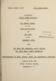 Cover of: Agenda, conference of the Surgeon General of the Public Health Service: with the state and territorial mental health authorities, and their community mental health program directors