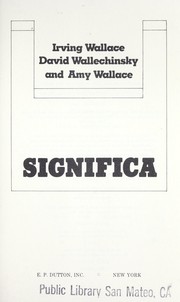 Cover of: Significa