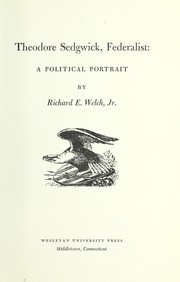 Cover of: Theodore Sedgwick, Federalist by Richard E. Welch