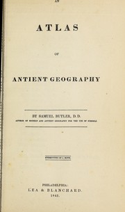 Cover of: An atlas of antient geography by Samuel Butler