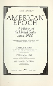 Cover of: American epoch: a history of the United States since 1900