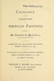 Cover of: Catalogue of the collection of American paintings: belonging to Mr. Newman E. Montross, of 1380 Broadway, New York