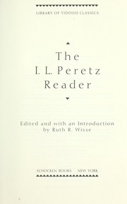 I.L.PERETZ READER by Isaac Leib Peretz