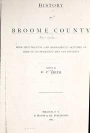 Cover of: History of Broome county by H. P. Smith