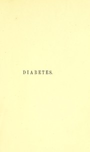 Cover of: Diabetes : its various forms and different treatments