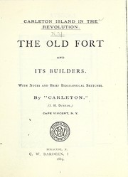 Carleton Island in the Revolution by J       H Durham