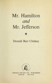 Cover of: Mr. Hamilton and Mr. Jefferson