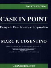 Cover of: Case in Point by Marc P. Cosentino, Marc P. Cosentino