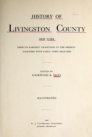 Cover of: History of Livingston County, New York: from its earliest traditions to the present, together with early town sketches