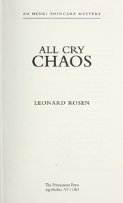 Cover of: All cry chaos by Leonard J. Rosen