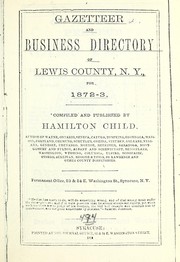 Cover of: Gazetteer and business directory of Lewis county, N.Y.: for 1872-73