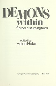 Cover of: Demons within, & other disturbing tales by edited by Helen Hoke.