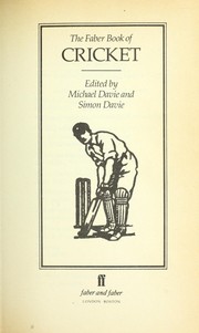 Cover of: The Faber book of cricket