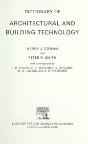 Cover of: Dictionary of architectural and building technology