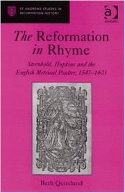 Cover of: The Reformation in rhyme: Sternhold, Hopkins and the English metrical psalter, 1547-1603