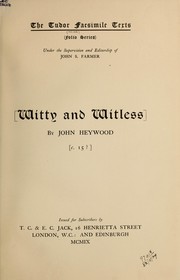 Cover of: Witty and witless, c. 15?