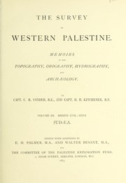 Cover of: The survey of western Palestine: Special papers on topography, archaeology, manners and customs, etc