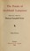 Cover of: The poems of Archibald Lampman
