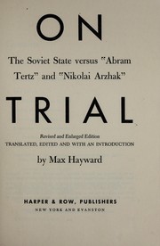 Cover of: On trial | Abram TertНЎs