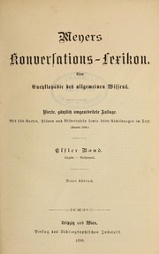 Cover of: Meyers Konversations-Lexikon: eine Encyklopädie des allgemeinen Wissens