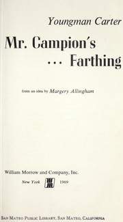 Cover of: Mr. Campion's farthing