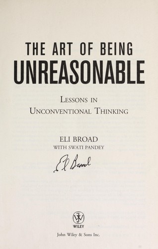 The art of being unreasonable (2012 edition) | Open Library