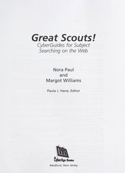 Cover of: Great scouts!: cyberguides for subject searching on the Web