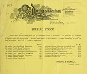 Cover of: Surplus stock