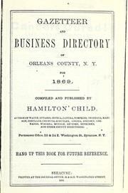 Cover of: Gazetteer and business directory of Orleans County, N.Y. for 1869