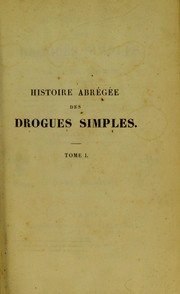 Cover of: Histoire abr℗♭Ứg℗♭Ứe des drogues simples