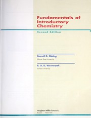 Cover of: Fundamentals of Introductory Chemistry by Darrell D. Ebbing, R. A. D. Wentworth