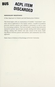 Cover of: Non-Violent Resistance: A New Approach to Violent and Self-destructive Children