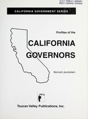 Cover of: Profiles of the California governors (California government series)