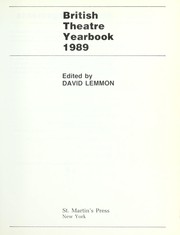 Cover of: British Theatre Yearbook 1989