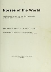 Horses of the world by Daphne Machin Goodall