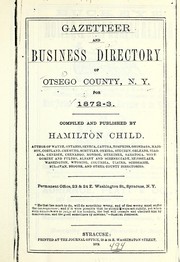 Cover of: Gazetteer and business directory of Otsego County, New York for 1872-3