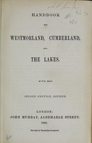 Cover of: Handbook for Westmorland, Cumberland, and the lakes