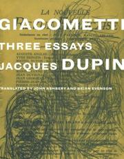 Giacometti by Jacques Dupin