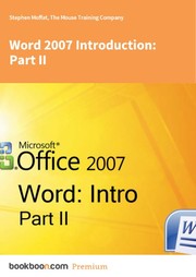 Cover of: Word 2007 Introduction: Part II
