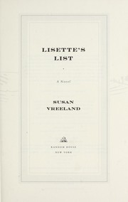 Cover of: Lisette's list by Susan Vreeland