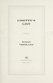 Cover of: Lisette's list by Susan Vreeland, Susan Vreeland