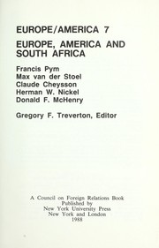 Cover of: Europe America and South Africa (Europe/America, 7) by Gregory F. Treverton
