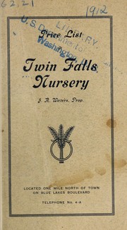 Cover of: Price list of Twin Falls Nursery