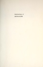 Cover of: Epidemiology of mongolism