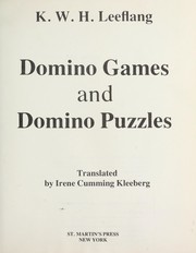 Domino games and domino puzzles by K. W. H. Leeflang